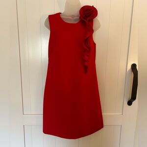 Jason Wu Elegant Red Dress with Floral Detail